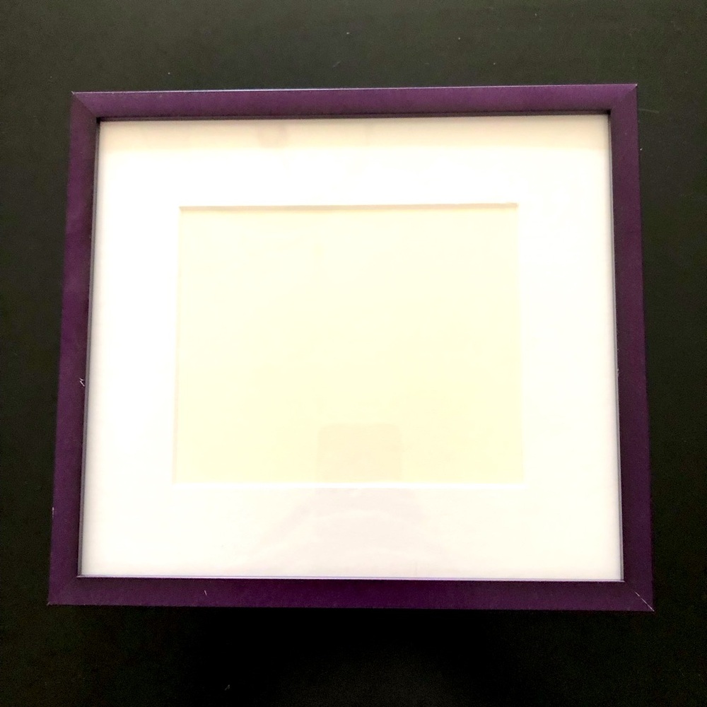 Set of two metal purple frames